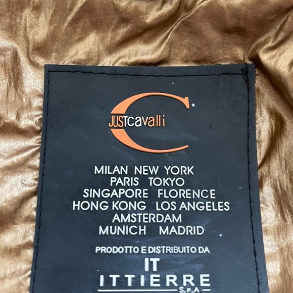 Just Cavalli Gold Puffer Jacket - Picture 15 of 16